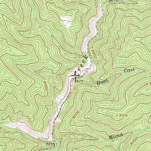 Topographic Map of Hooch Creek, CO