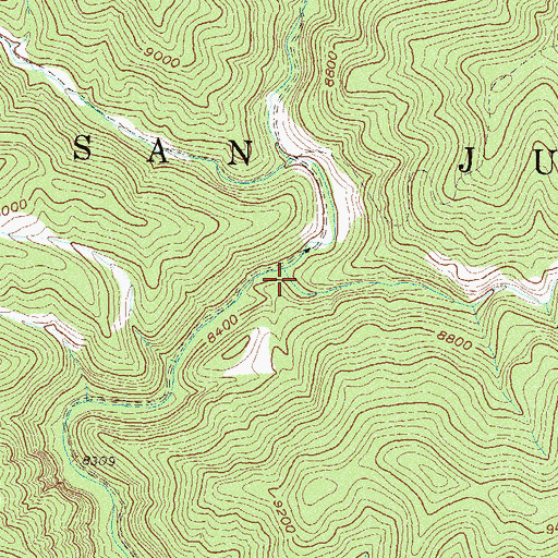 Topographic Map of Big Lick Creek, CO