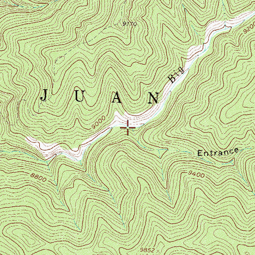 Topographic Map of Entrance Draw, CO