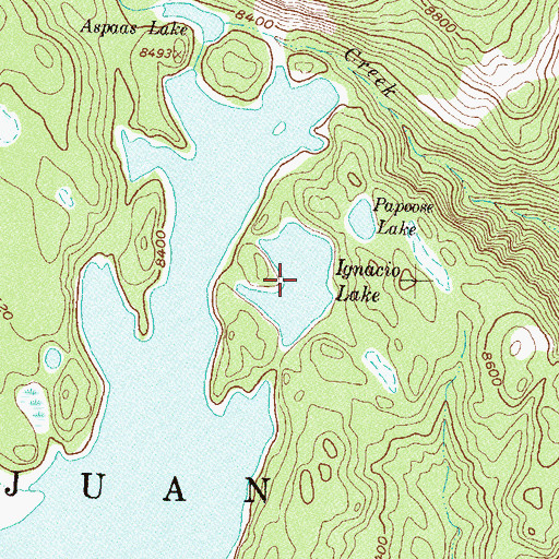Topographic Map of Ignacio Lake, CO