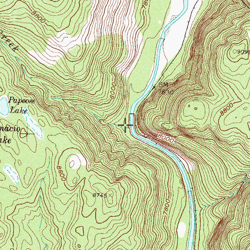 Topographic Map of Little Cascade Creek, CO