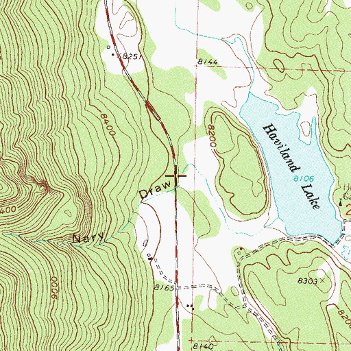 Topographic Map of Nary Draw, CO