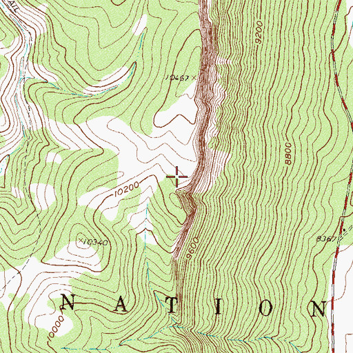 Topographic Map of Hermosa Cliffs, CO