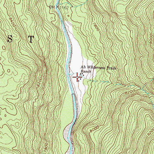 Topographic Map of Ah Wilderness Trails Ranch, CO