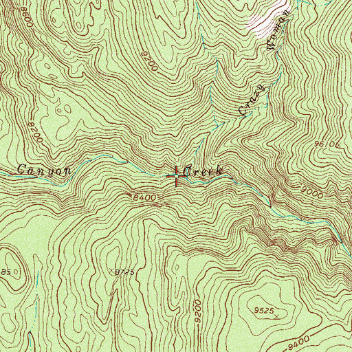 Topographic Map of Crazy Woman Creek, CO