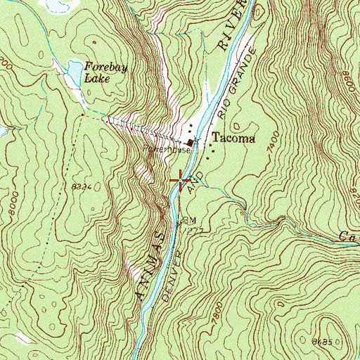Topographic Map of Canyon Creek, CO