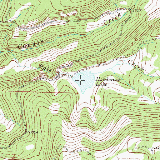 Topographic Map of Henderson Lake, CO