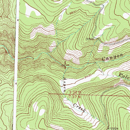 Topographic Map of Aspen Creek, CO