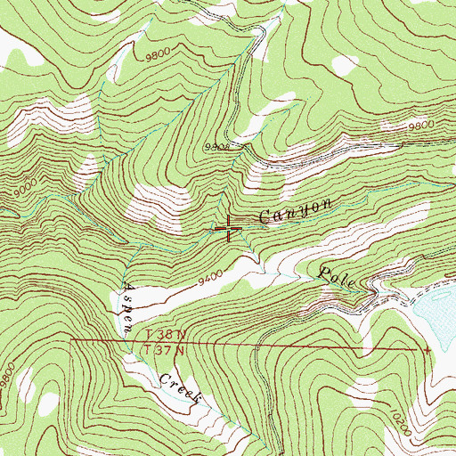 Topographic Map of Pole Creek, CO