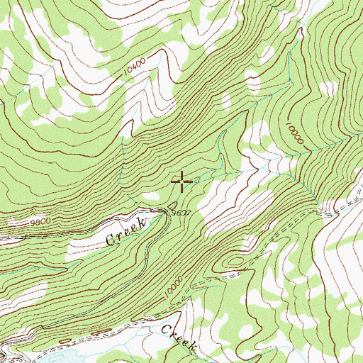 Topographic Map of Camp Creek, CO