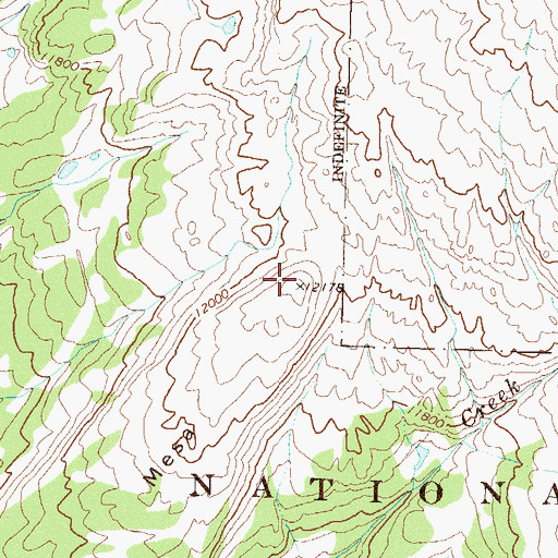 Topographic Map of Stag Mesa, CO