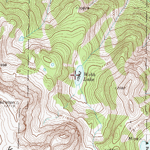 Topographic Map of Webb Lake, CO