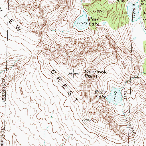 Topographic Map of Overlook Point, CO