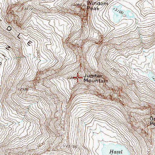 Topographic Map of Jupiter Mountain, CO