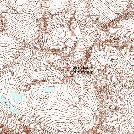 Topographic Map of Greylock Mountain, CO