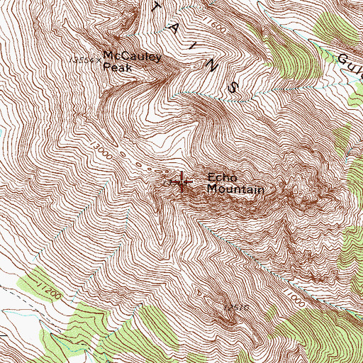 Topographic Map of Echo Mountain, CO
