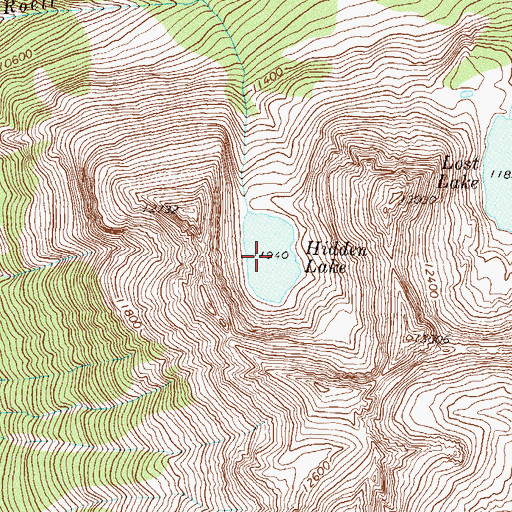 Topographic Map of Hidden Lake, CO
