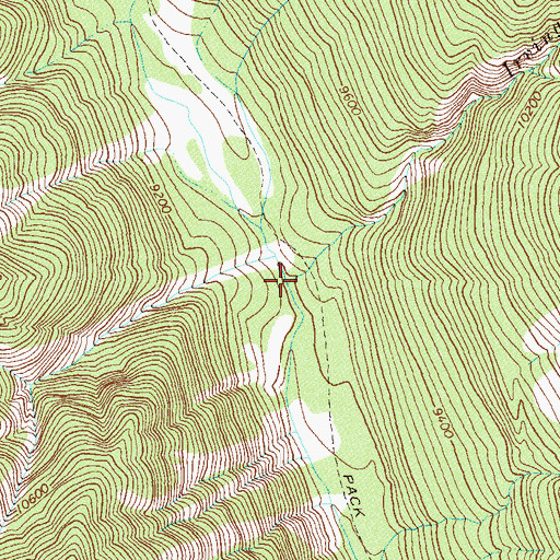 Topographic Map of Irving Creek, CO