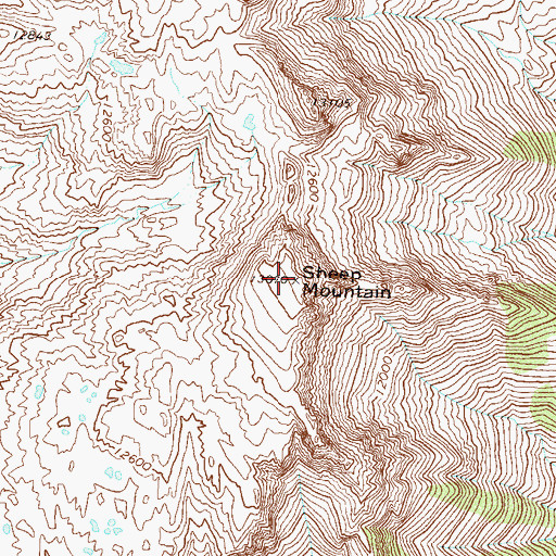Topographic Map of Sheep Mountain, CO