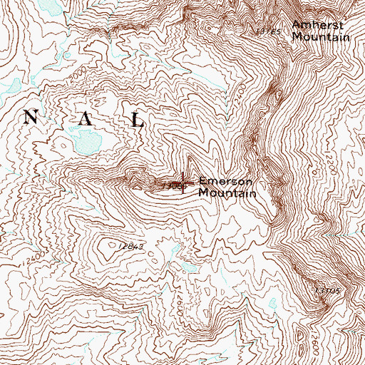 Topographic Map of Emerson Mountain, CO