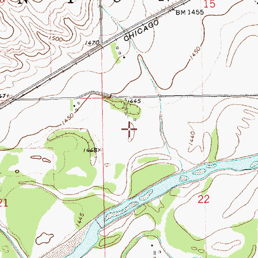 Topographic Map of Township of Stanton, NE