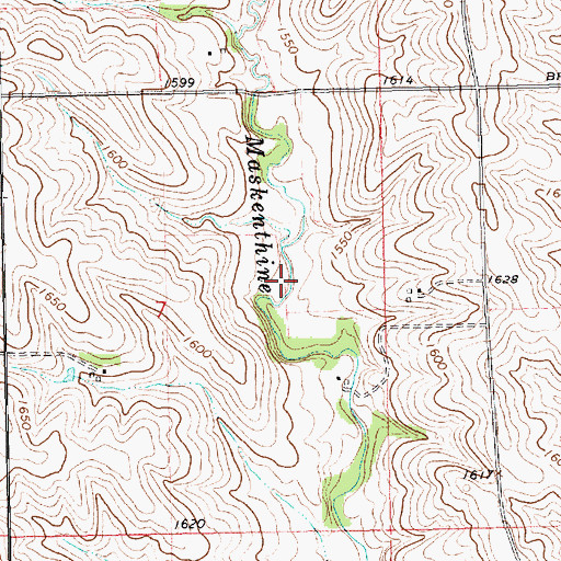 Topographic Map of Maskenthine Lake Recreation Area, NE