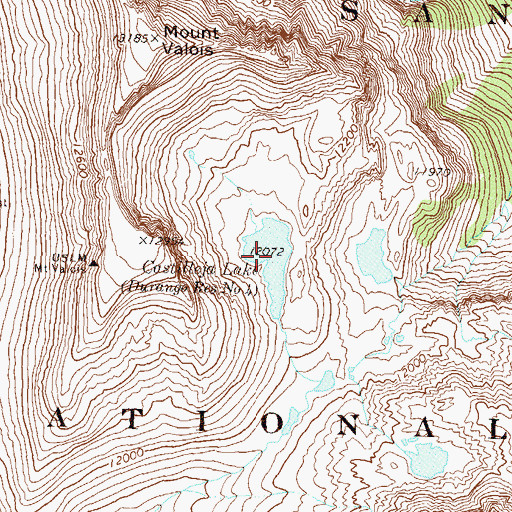 Topographic Map of Castilleja Lake, CO