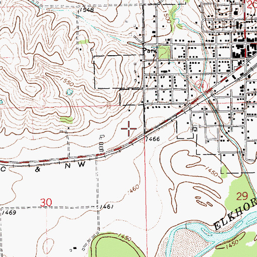 Topographic Map of Stanton Nursing Home, NE
