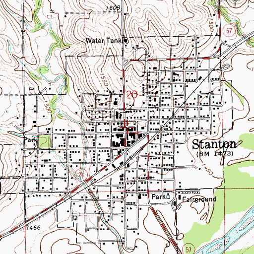 Topographic Map of Stanton Medical Clinic, NE