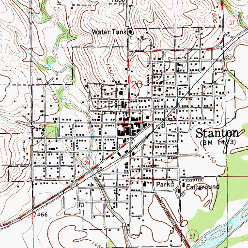 Topographic Map of Stanton Dental Clinic, NE