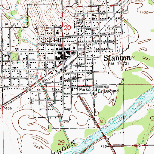 Topographic Map of Evangelical Free Church, NE