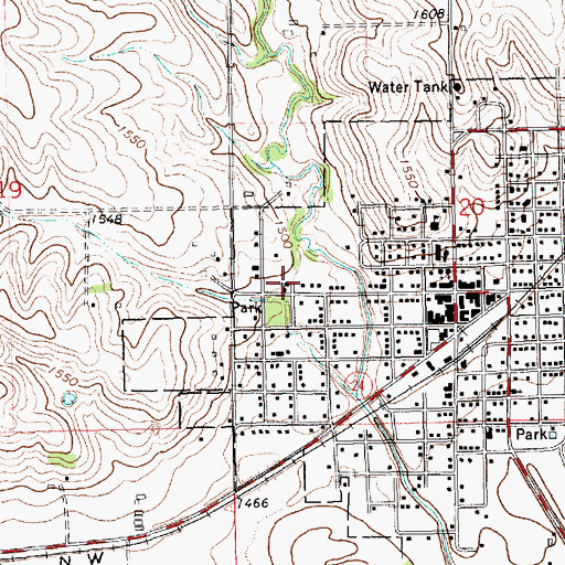 Topographic Map of Saint Peters Catholic Church, NE