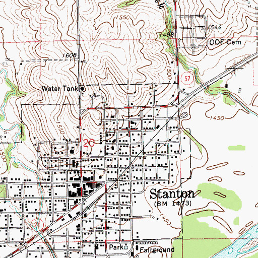 Topographic Map of Saint Johns Lutheran Church, NE