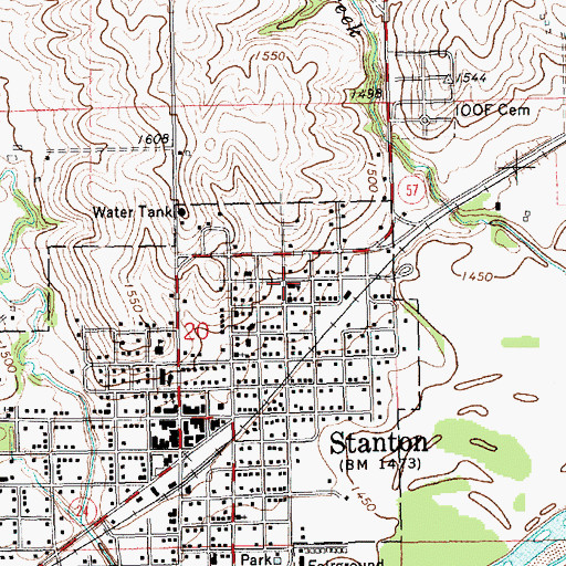 Topographic Map of Saint Johns Lutheran Elementary School, NE