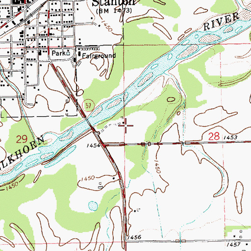 Topographic Map of Elkhorn Acres Golf Club, NE