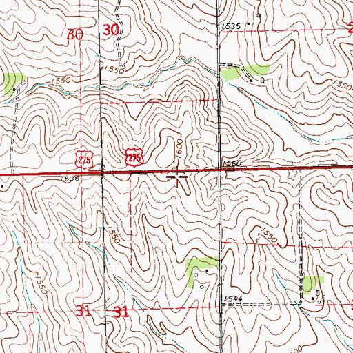 Topographic Map of Stanton County Historical Marker, NE