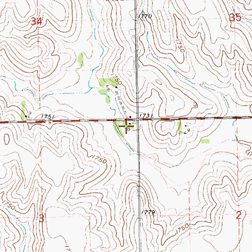 Topographic Map of Kalamazoo (historical), NE