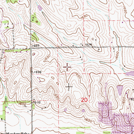Topographic Map of Eldorado Hills Golf Course, NE