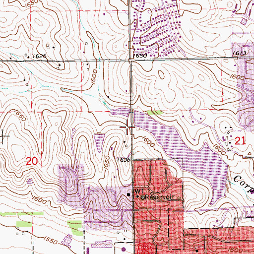 Topographic Map of Norfolk-Skyview Trail, NE