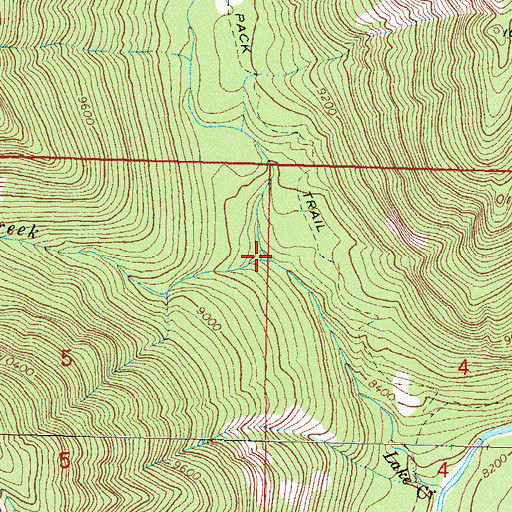 Topographic Map of Cave Basin Creek, CO