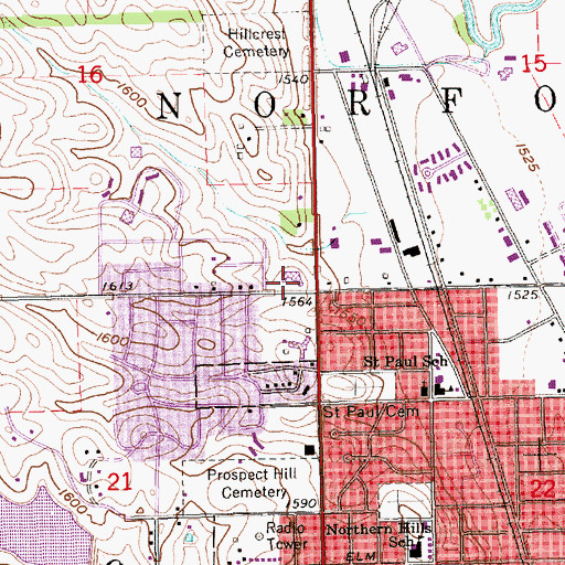 Topographic Map of Heritage of Bel Air, NE