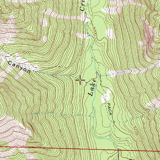 Topographic Map of Hell Canyon, CO