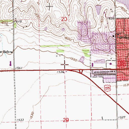 Topographic Map of Northwest Specialty Clinic, NE