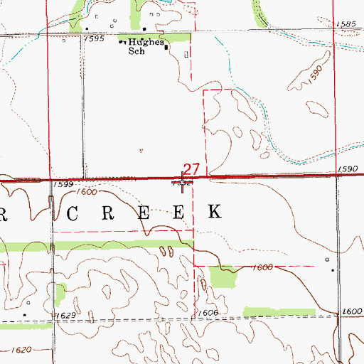 Topographic Map of Township of South Deer Creek, NE