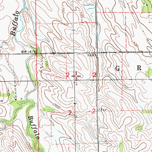 Topographic Map of Township of Grove, NE
