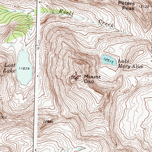 Topographic Map of Mount Oso, CO
