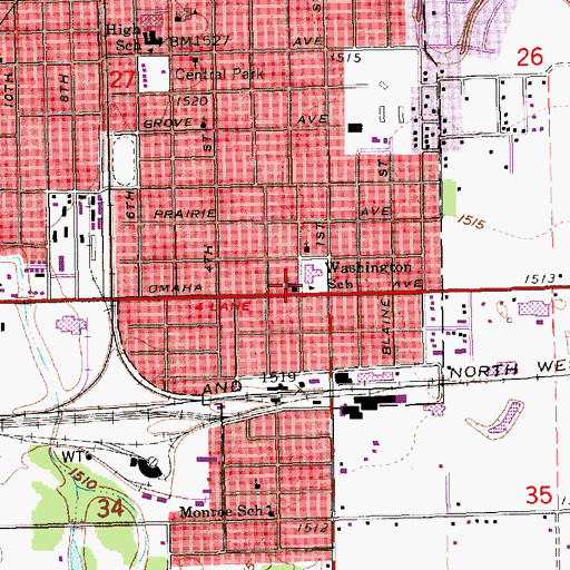 Topographic Map of Mount Olive Lutheran Church, NE