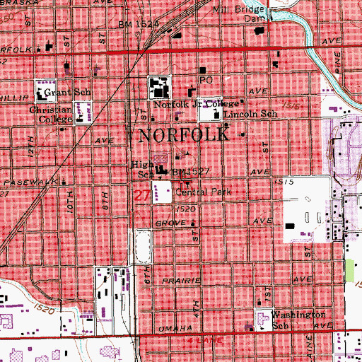 Topographic Map of New Life Church of God, NE