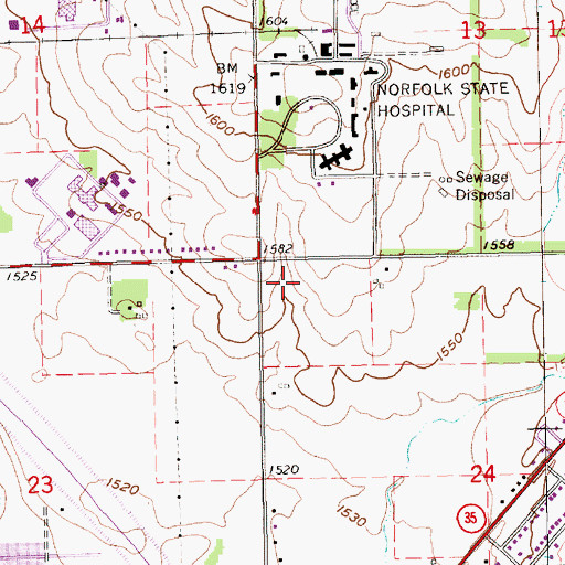 Topographic Map of Victory Road Evangelical Free Church, NE