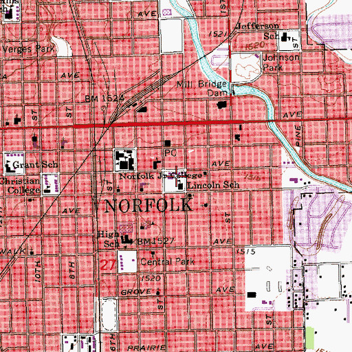 Topographic Map of Heartland Independent Baptist Church, NE